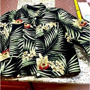 Vintage blazer lined embellished with beads on flowers